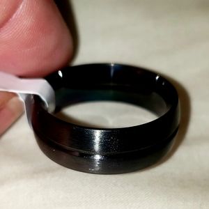Unisex Titanium Brushed Black Band
